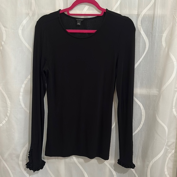 Ann Taylor, Black, Long Sleeve Top, Size Small - Picture 1 of 6
